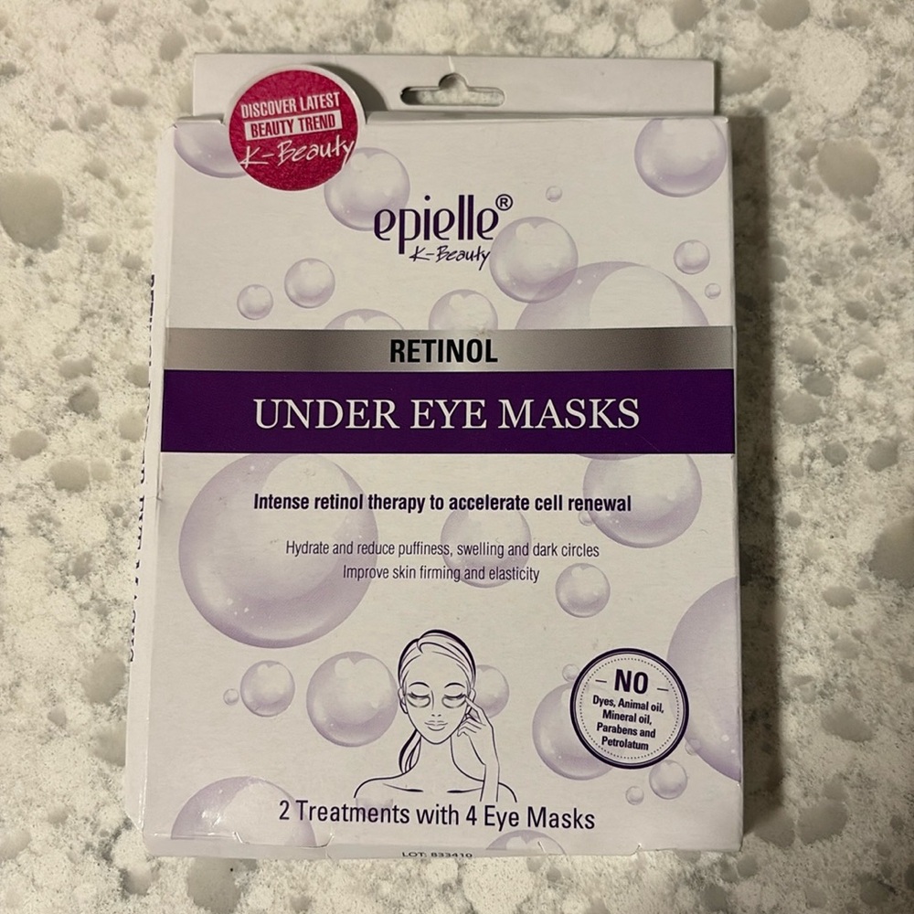 NWT Retinol Epielle K-Beauty Under Eye Masks 2 Treatments With 4 Eye Masks